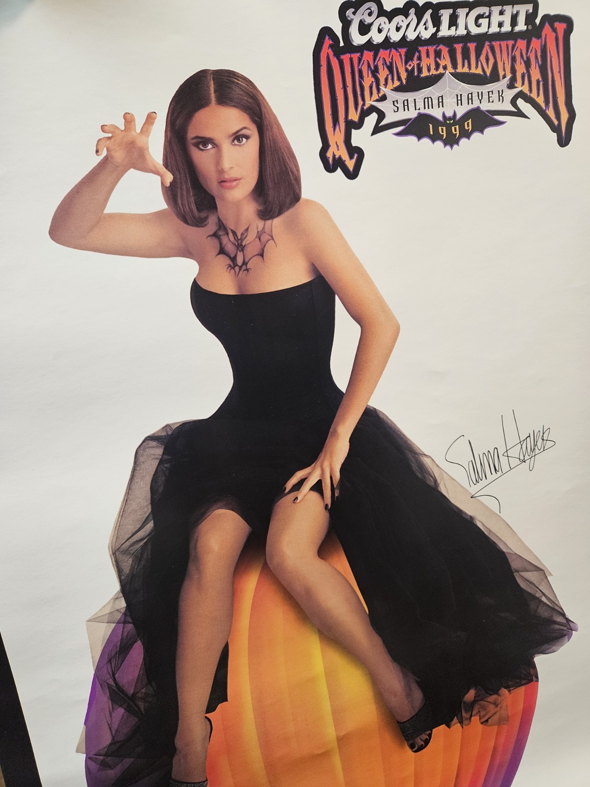 1999 vintage Coors Light Salma Hayek Queen Of Halloween