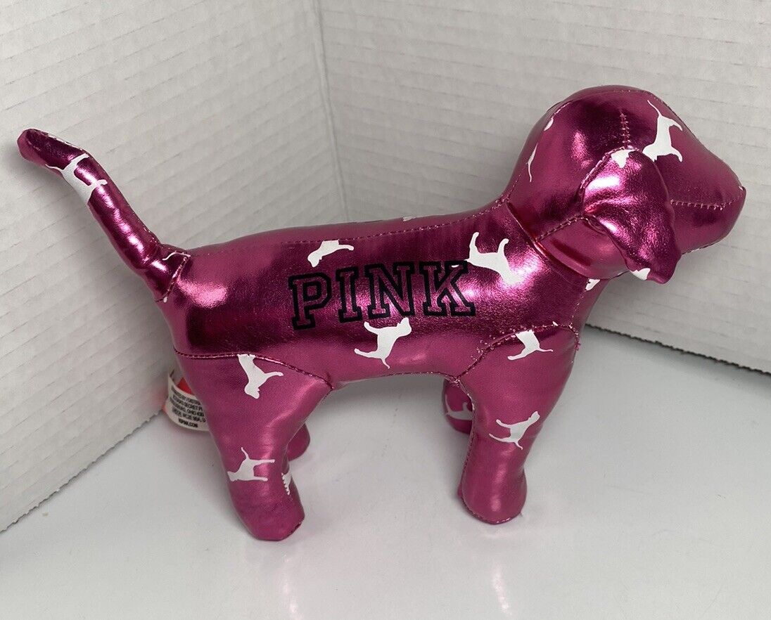VICTORIA’S SECRET PINK DARK PINK SHINY LOGO PRINTED DOG