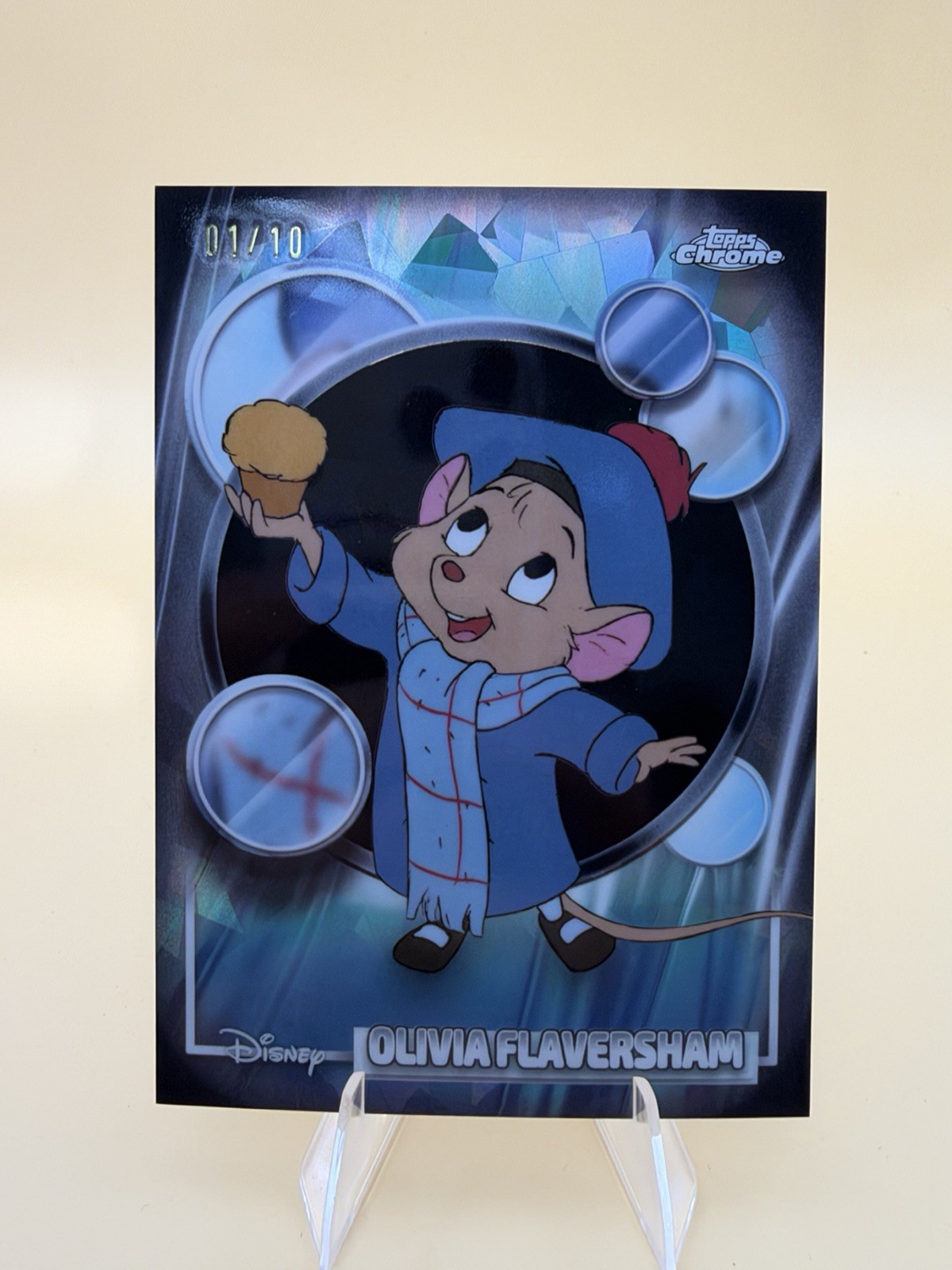 2026 Topps Chrome Disney Chrome Olivia Flaversham #42 True Black Refractor 01/10