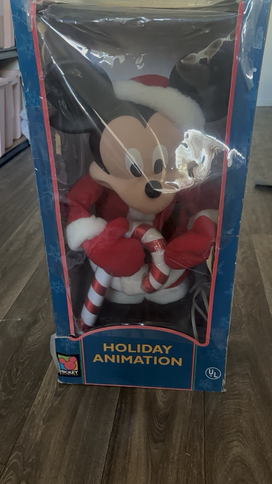 Vintage Disney Santa\'s Best Mickey Mouse Motion Animated Holiday Decoration Doll