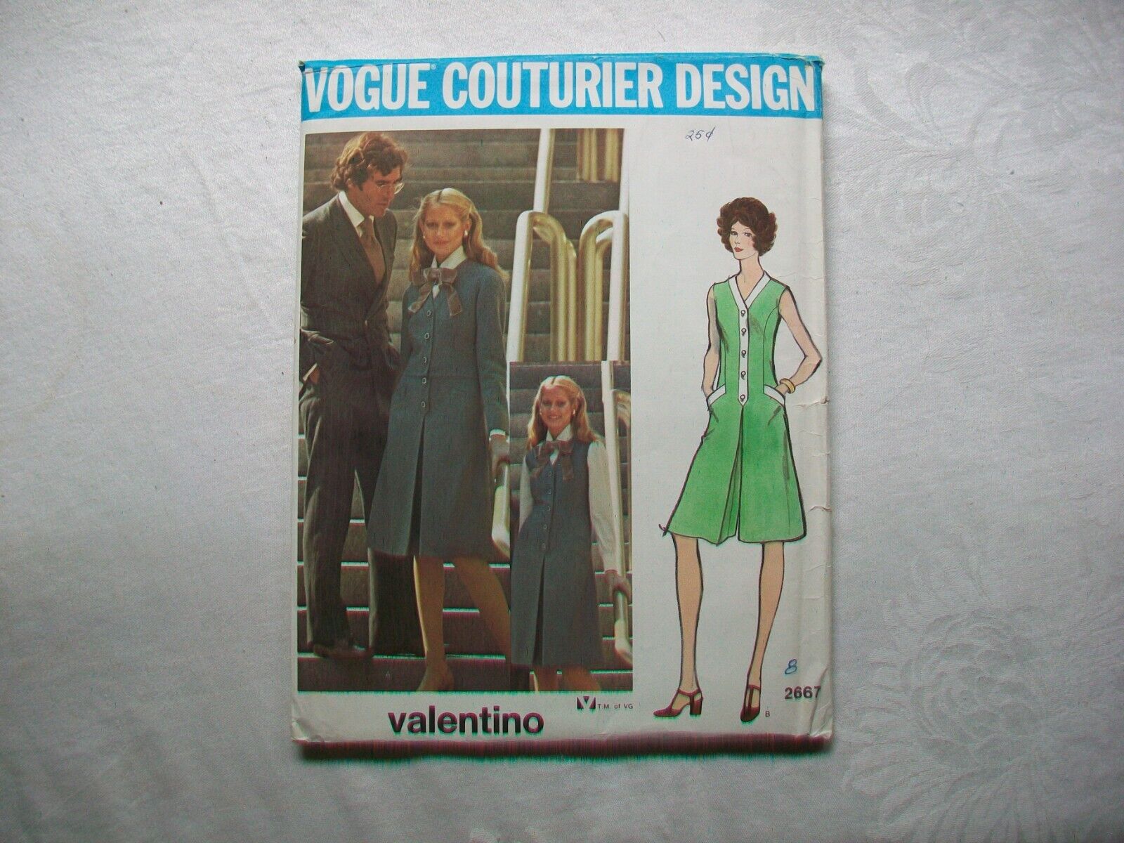 Vogue Couturier Design Valentino Pattern Dress Jacket Blouse #2667 sz 8 vintage