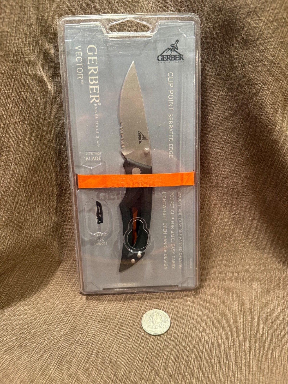 Gerber Vector folding knife,  8452, Blade Edge Partially serrated Discontinued.