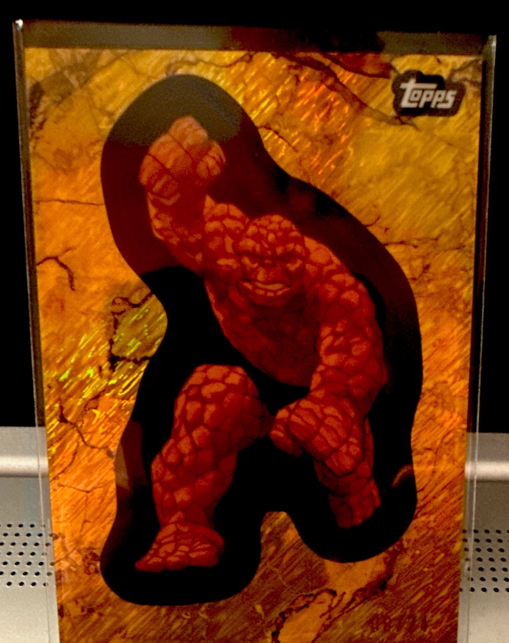 2025 Topps MARVEL Comic Book Heroes #146 “The Thing” Gold Shimmer Serial # 8/24