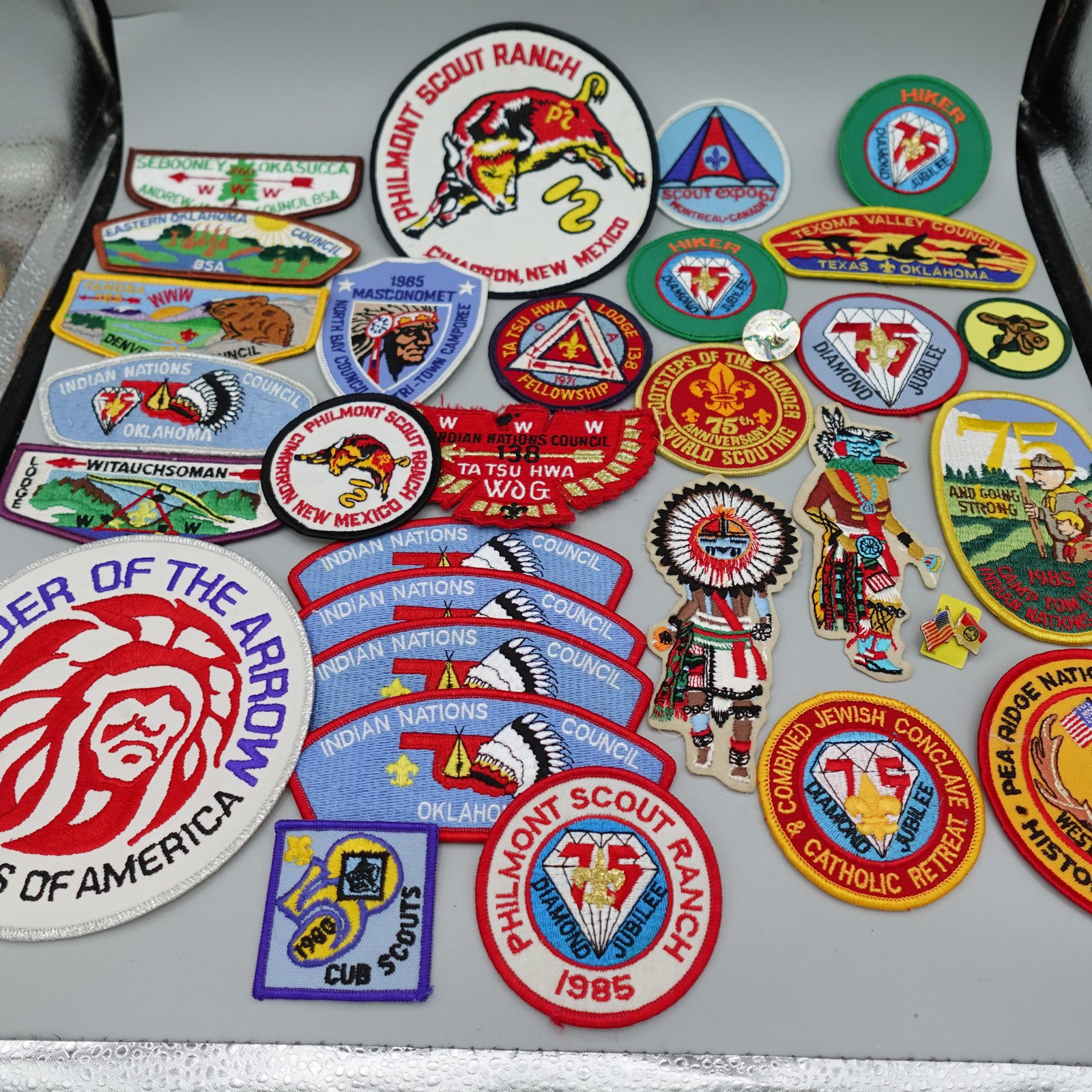 Vintage BSA Boy Scouts Patch Lot OA Philmont Indian Nations Council 60s-80s www