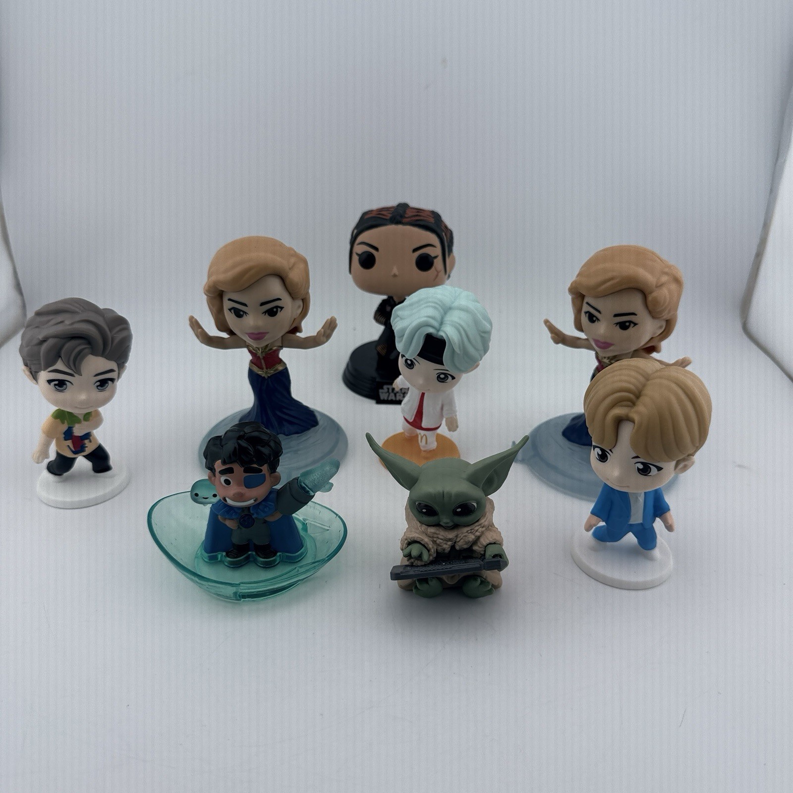 Lot of 9 Funko-style mini figures, sold exactly as shown.