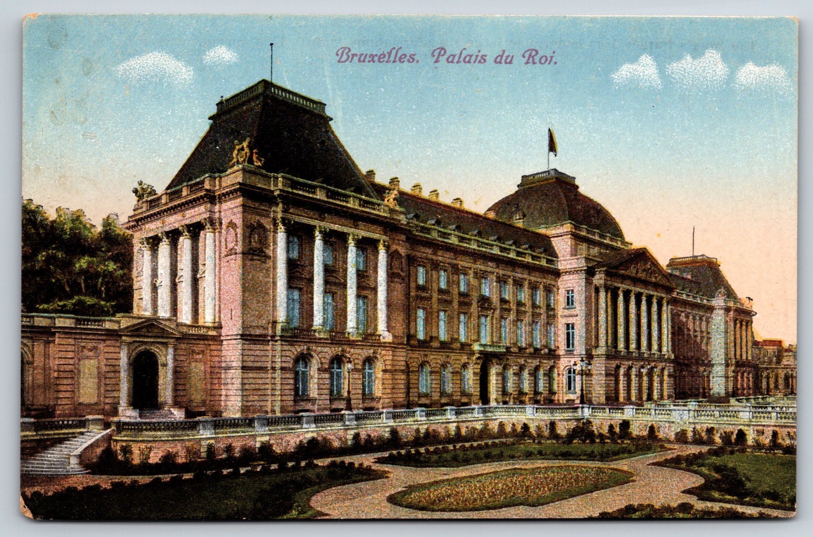 The Royal Palace Of Brussels Belgium Vintage Postcard