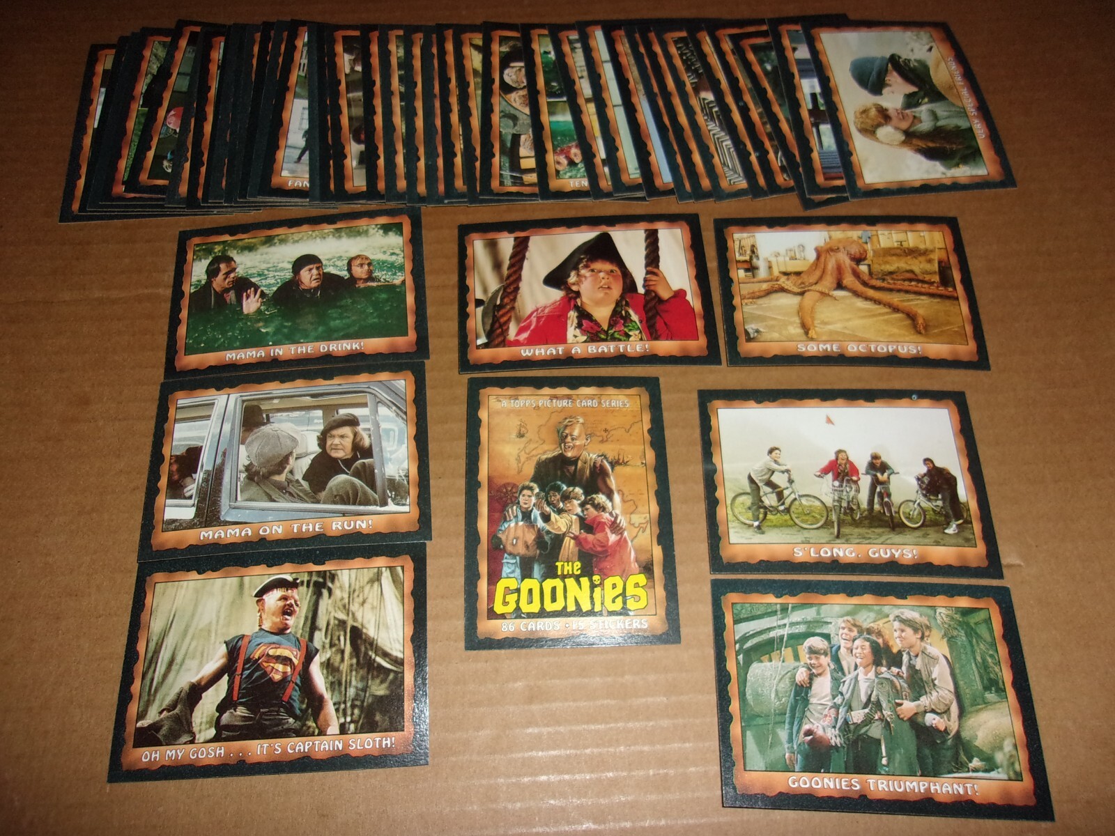 1985 Topps The Goonies Movie Complete Set of 86 Trading Cards New Fr Vending Box