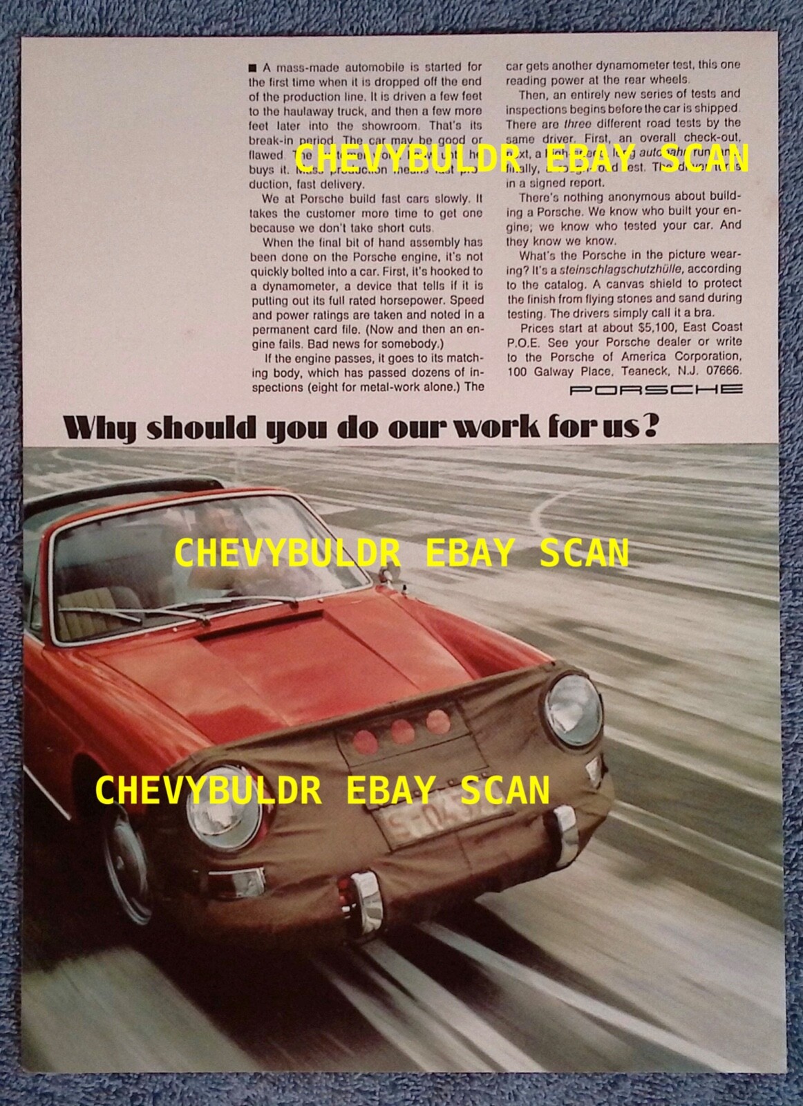 1969 Porsche 911 Vintage Ad 