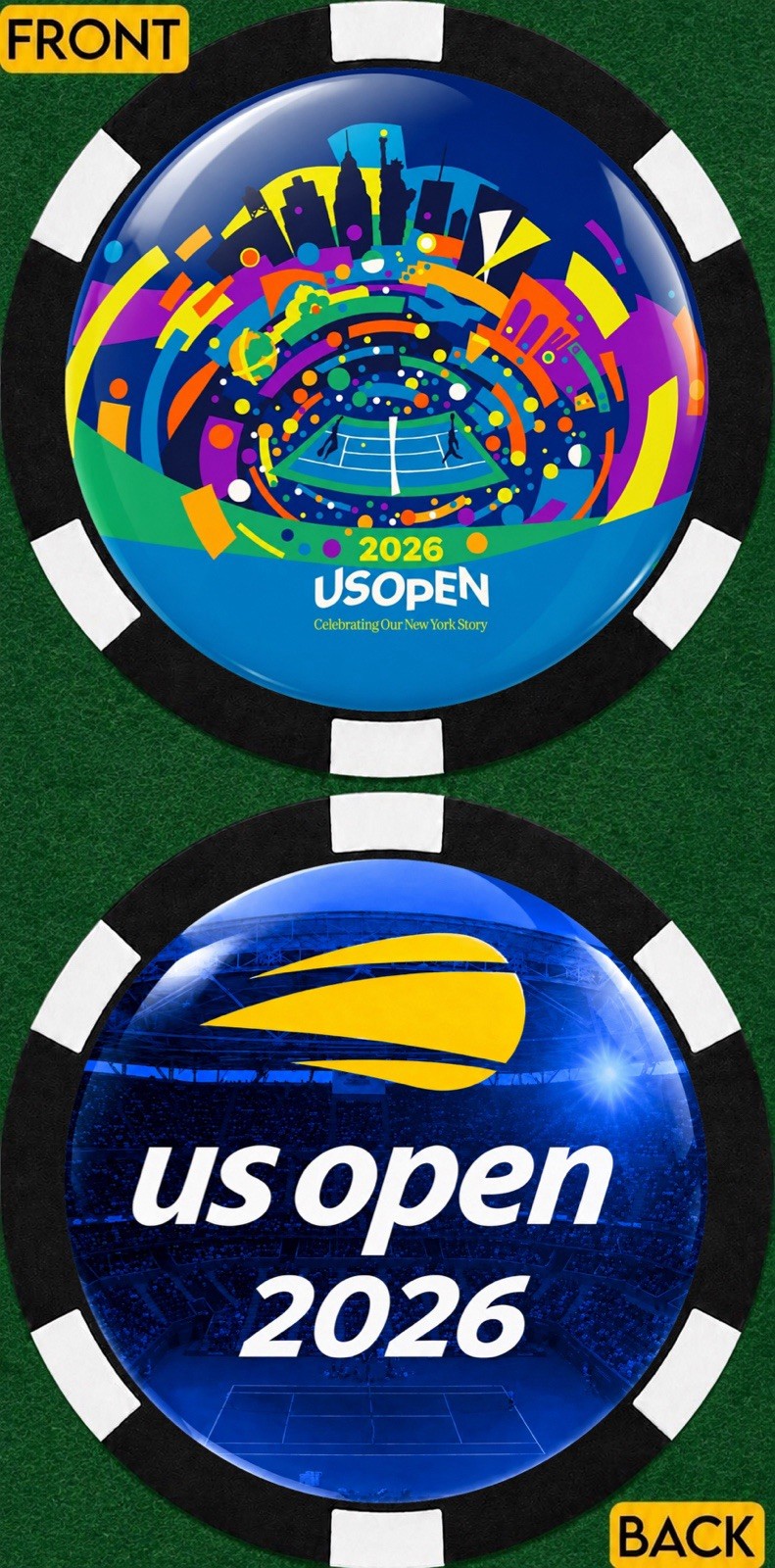 2026 US OPEN TENNIS CHAMPION - COMMEMORATIVE POKER CHIP *** 2026 US OPEN***