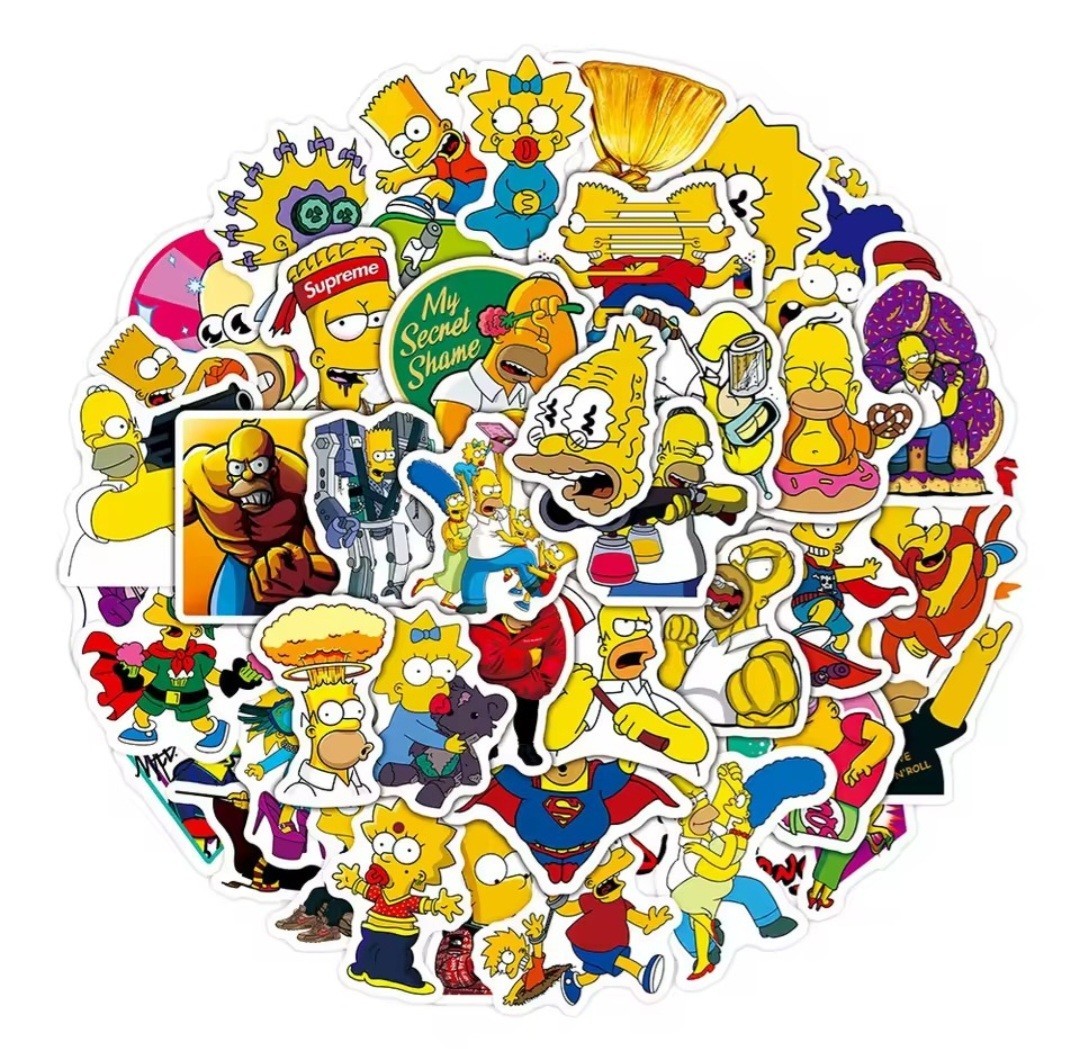 20 Pcs The Simpsons Stickers Laptop Skateboard Phone