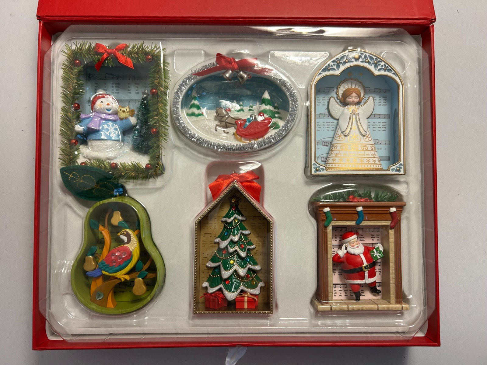 2018 Hallmark Member Exclusive Songs Of The Season Christmas Ornaments- Set of 6