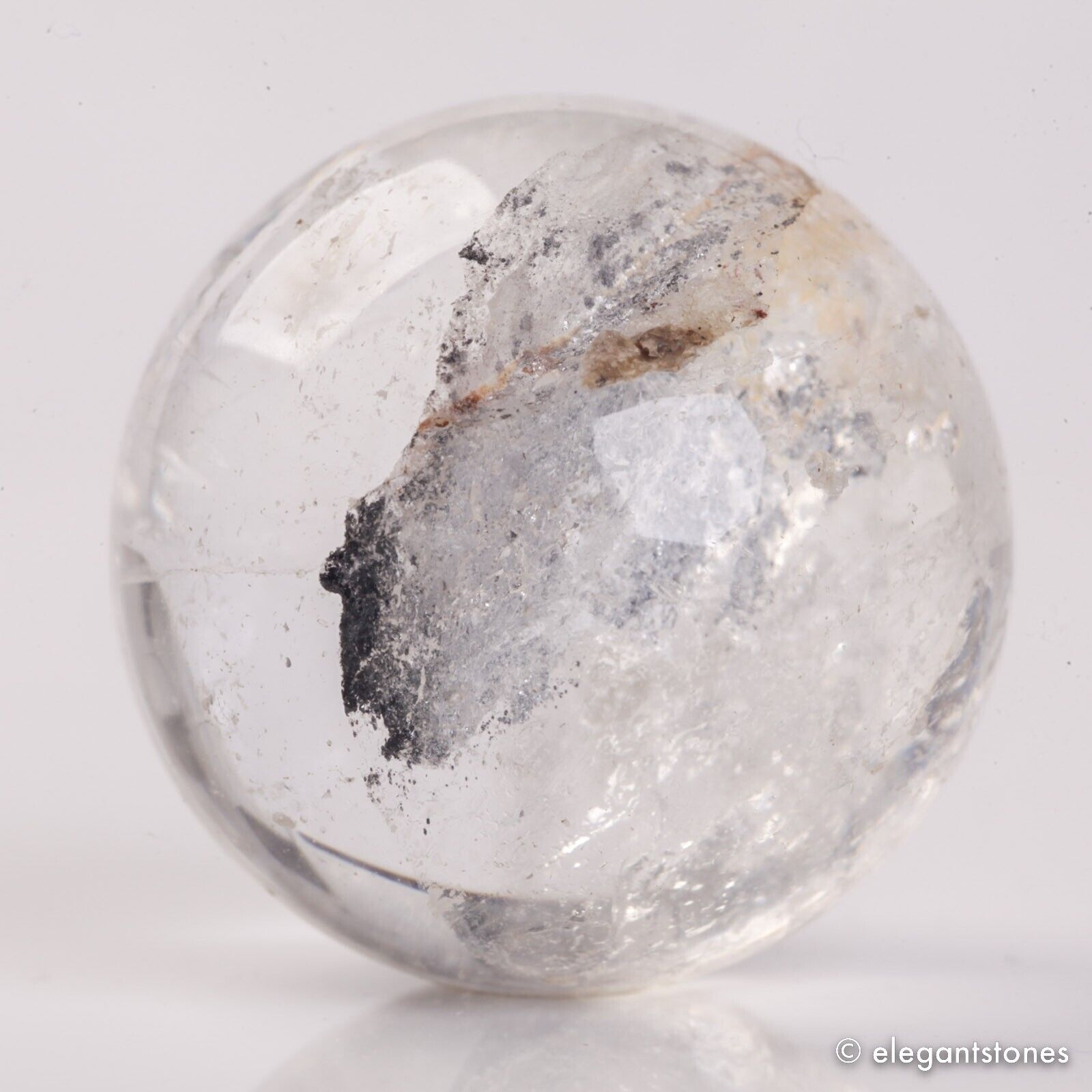 40g30mm Natural Garden/Phantom/Ghost/Lodolite Quartz Crystal Sphere Healing Ball