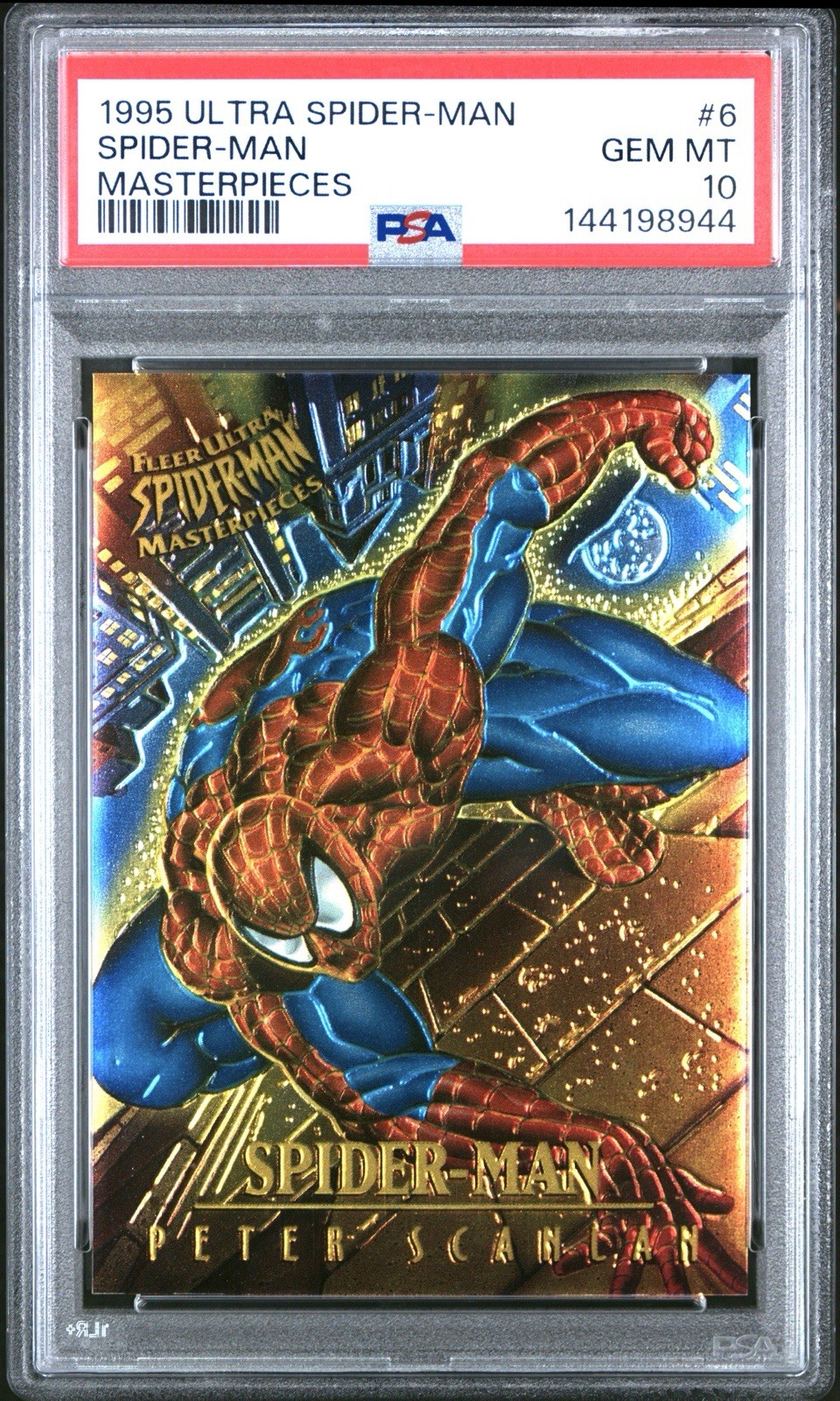 1995 Fleer Ultra Spider-Man Masterpieces Spiderman #6 PSA 10 Gem Mint Marvel