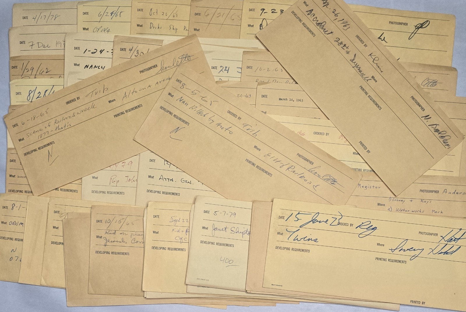 Lot Of 47 Iowa Newspaper Press Photo Negatives 1960s & 1970s