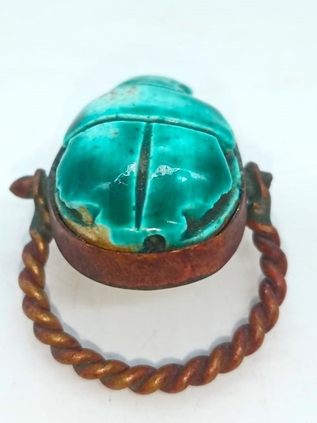 Rare Ancient Egyptian Antique Pharaonic Ring Amulet for Protection BC Egyptology