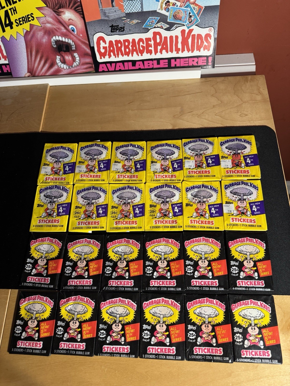 Lot of 24 Vintage 1986 Topps Garbage Pail Kids Unopened Wax Packs OS4 OS5 GPK