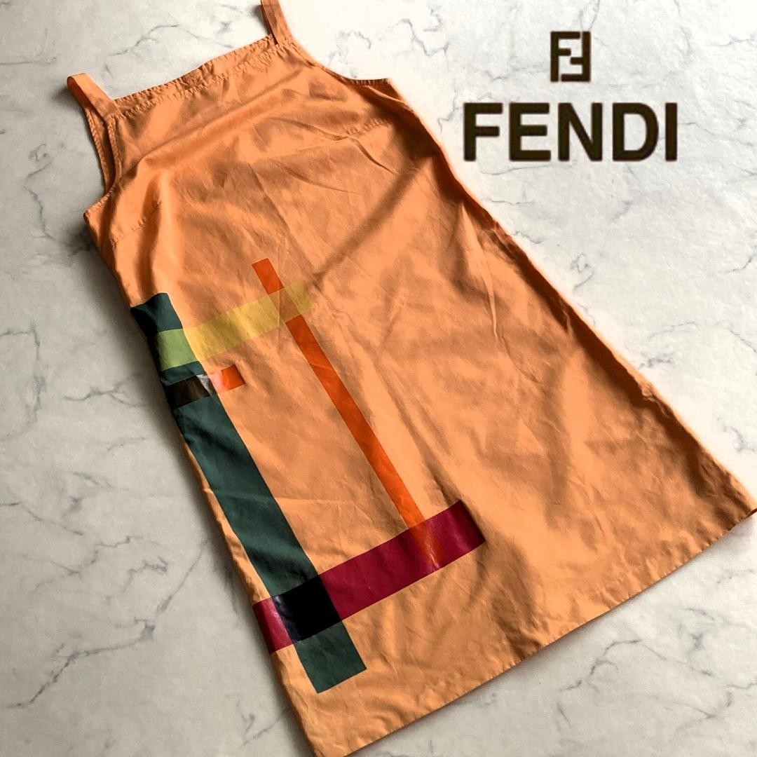Fendi 38 Vhtf Vintage Old Taping Dress Women Rare Lxury Designer Model Limited E