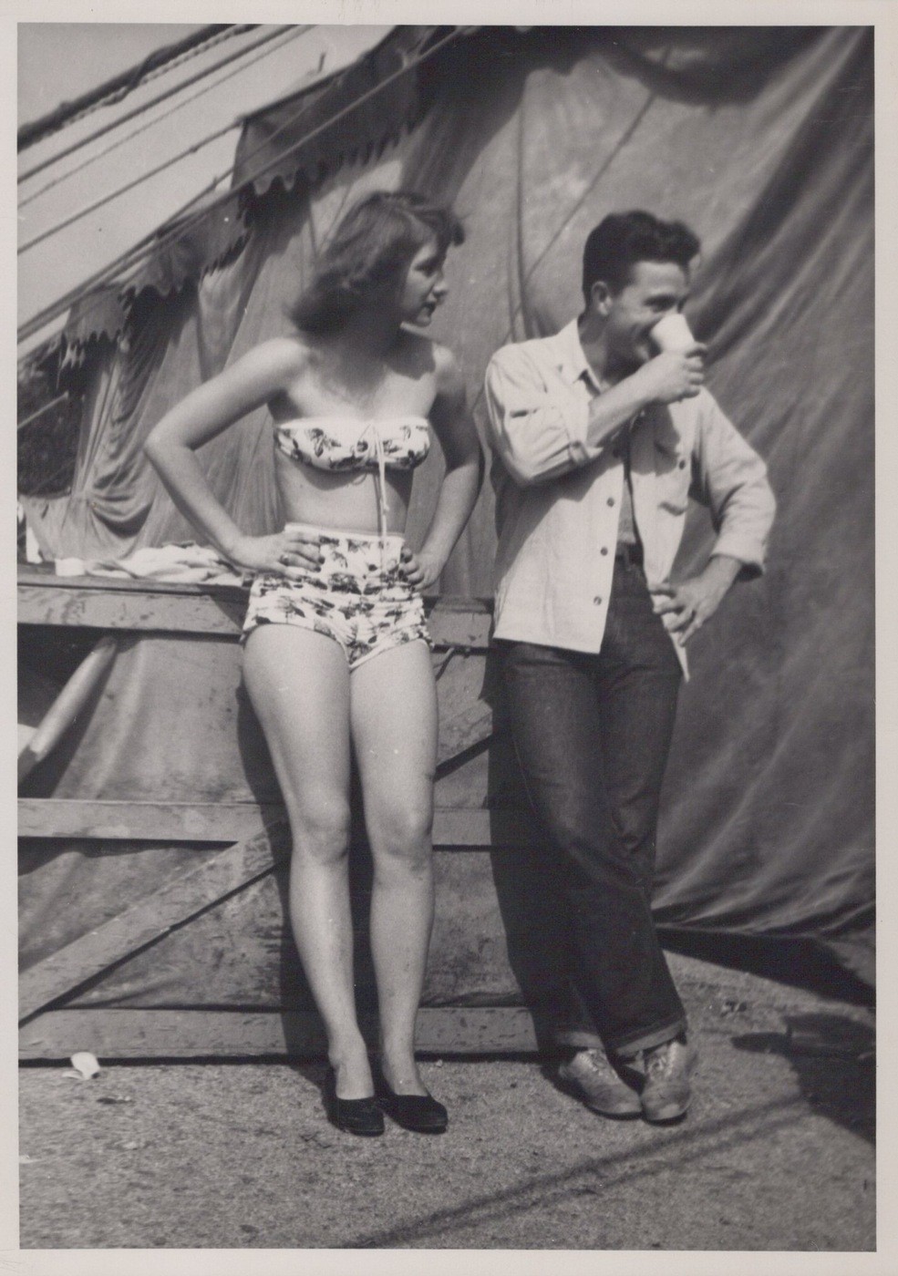 Ringling Bros RBBB Circus Showgirl Bikini Big Top RARE 1940s - Original Photo