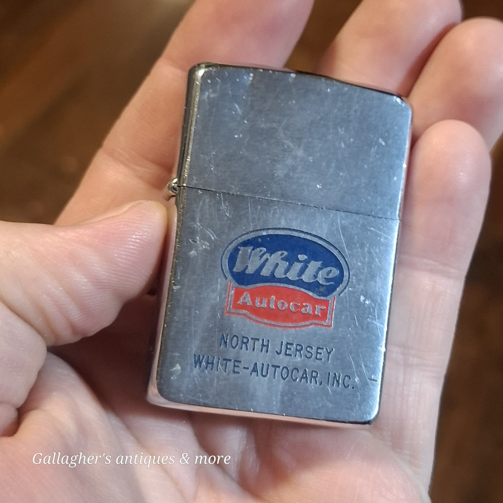 Vintage 1960s Zippo White Autocar North Jersey Trucks Advertising PAT 2517191 
