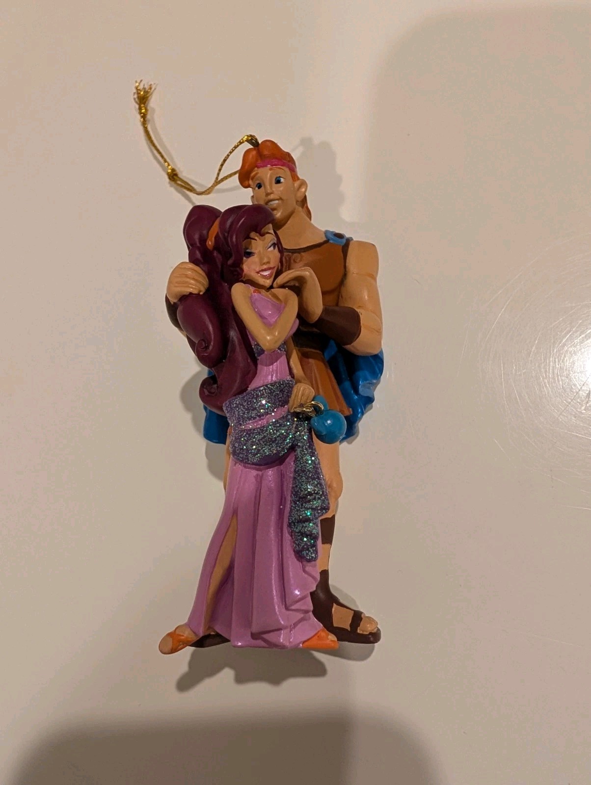 Hercules Megara Meg Vintage Disney Parks Ornament W/ Dangle Mickey Icon Charm