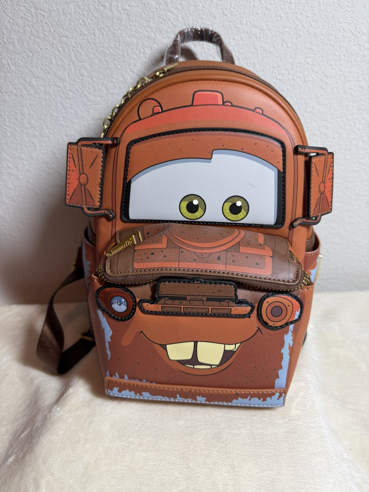 Mater DINACO LOUNGEFLY TOW MATER MINI BACKPACK  NewRelease2026 NWT lightup PIXAR