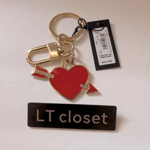 New Kate Spade Love Shack Metal Key Chain Bag Charm