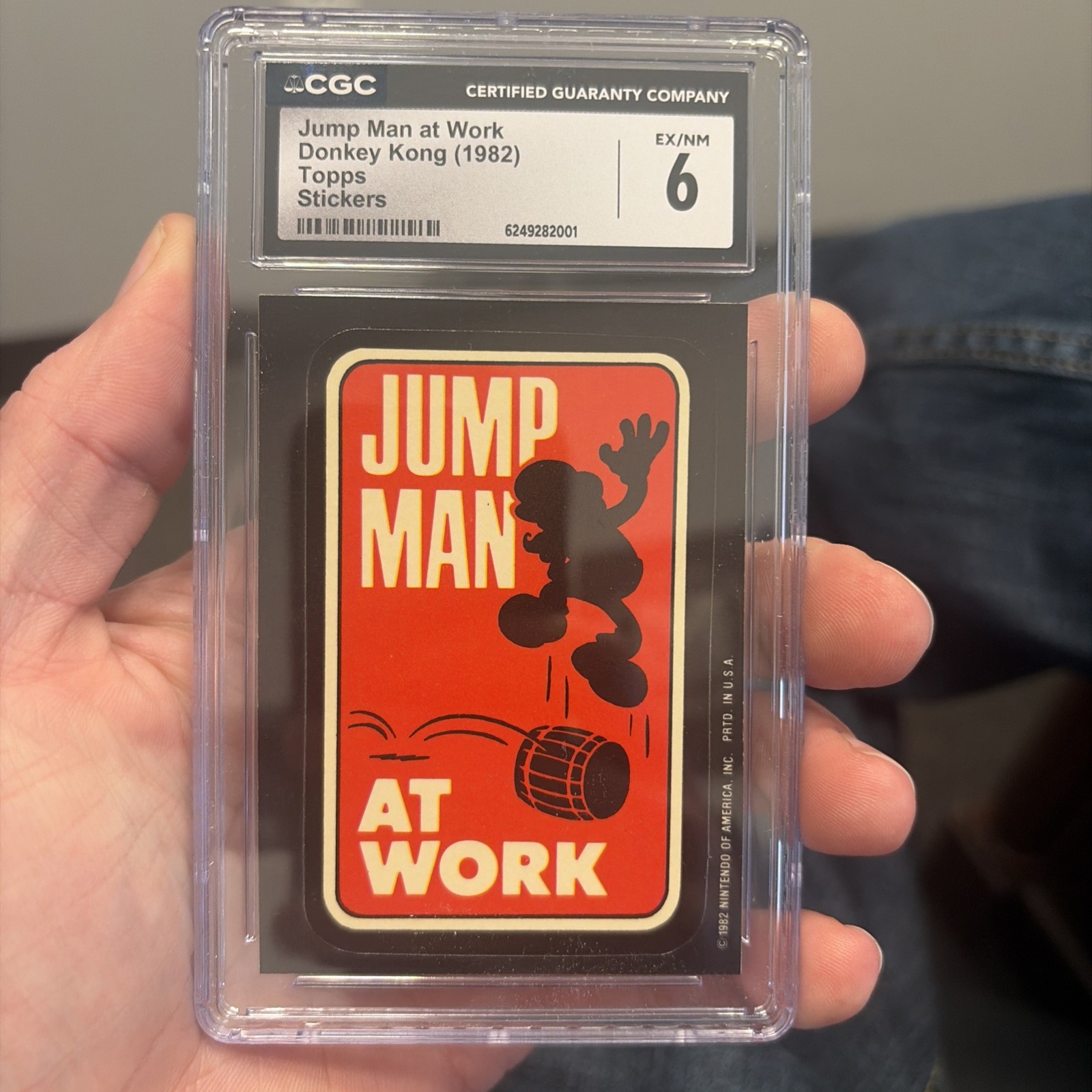 1982 Topps Donkey Kong Jump Man at Work Mario Rookie Card Nintendo Pack Fresh 📈