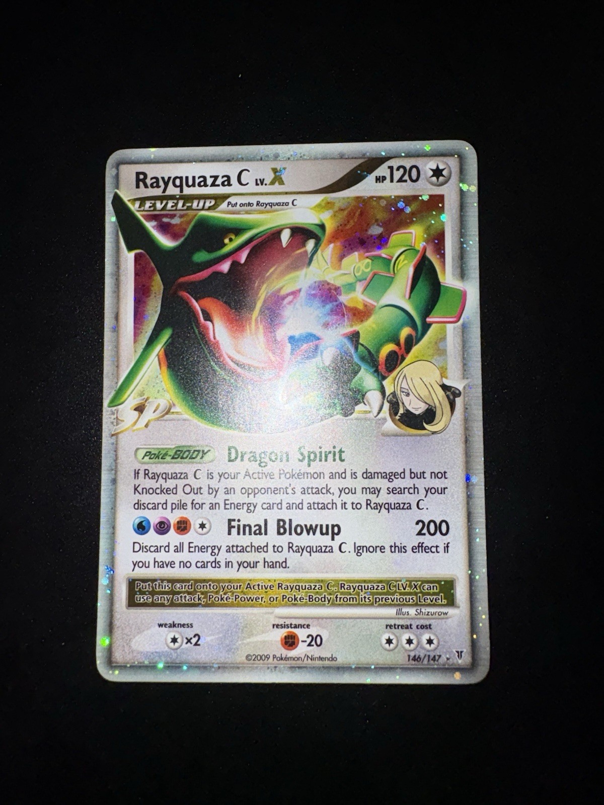 Rayquaza C LV.X 146/147 Holo D&P Supreme Victors NM no rayquaza gold star