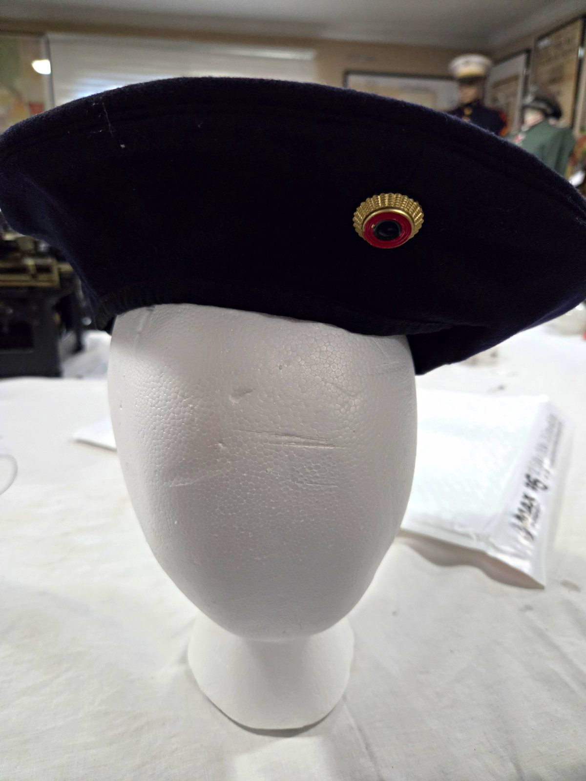 Vintage 1967 West German Navy Beret Cockade Size 55 Franz Ritter 1960s Deadstock
