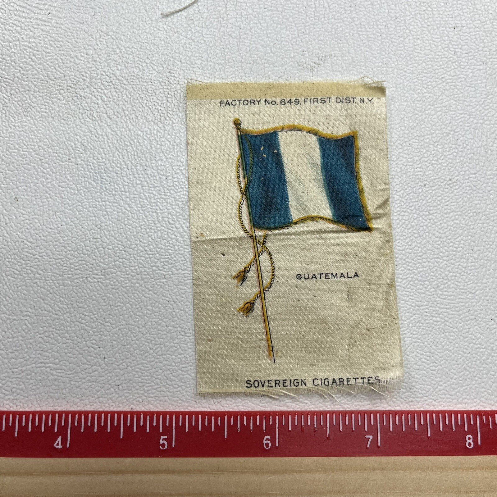 Vtg c 1910s As-Is-Rough Country GUATEMALA Flag Tobacco Silk S007 Vtg c 1910s As-Is-Rough Country GUATEMALA Flag Tobacco Silk S007