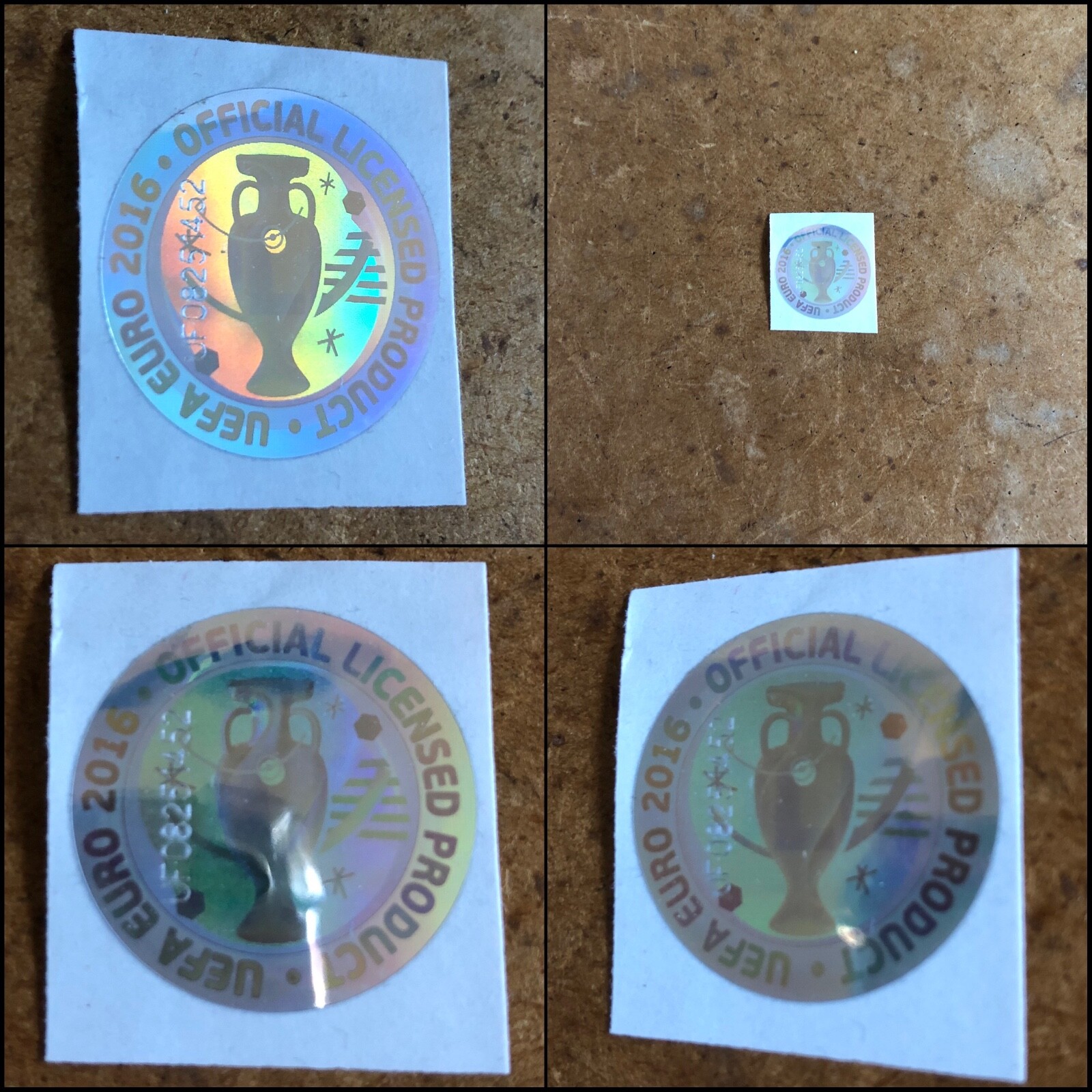 11 OFFICIAL UEFA EURO 2016 STICKER HOLOGRAMS