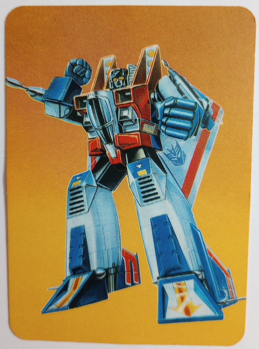 Transformers G1 Starscream card. Yellow variant. #98