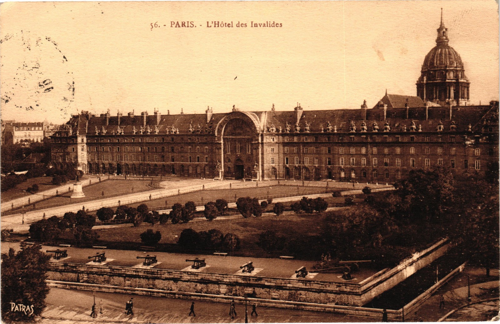 Paris Les Invalides Postcard 36c Stamp Posted France Vintage