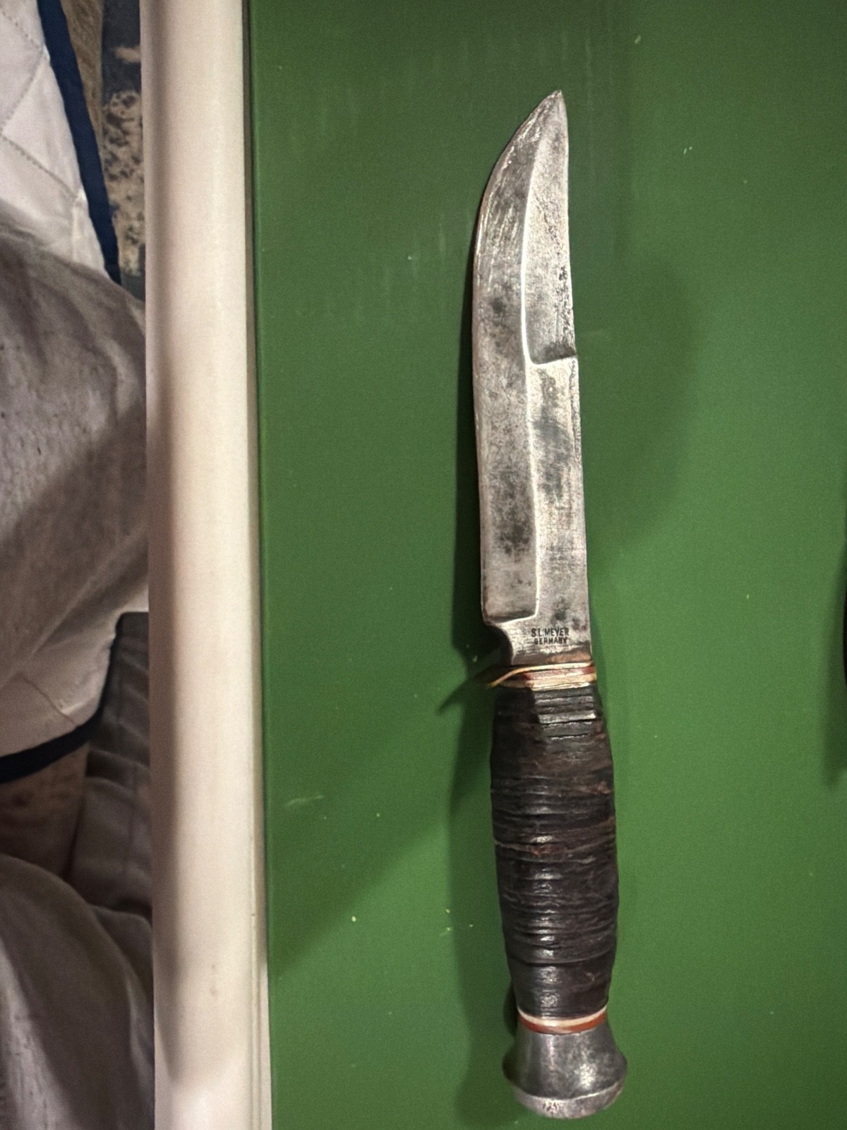 Vintage Rare S. L. Meyer Solingen Germany Fixed  blade