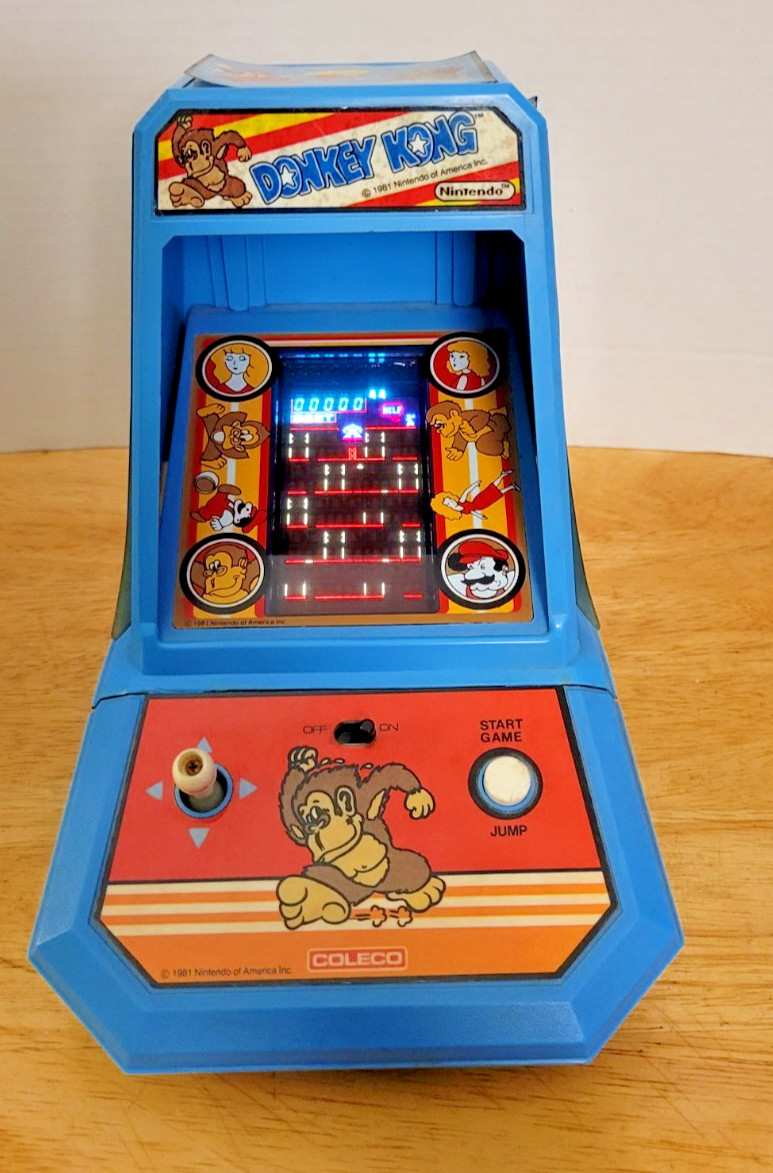 Vintage 1981 Coleco Donkey Kong Tabletop Mini Arcade Game Works Great 🔥🔥