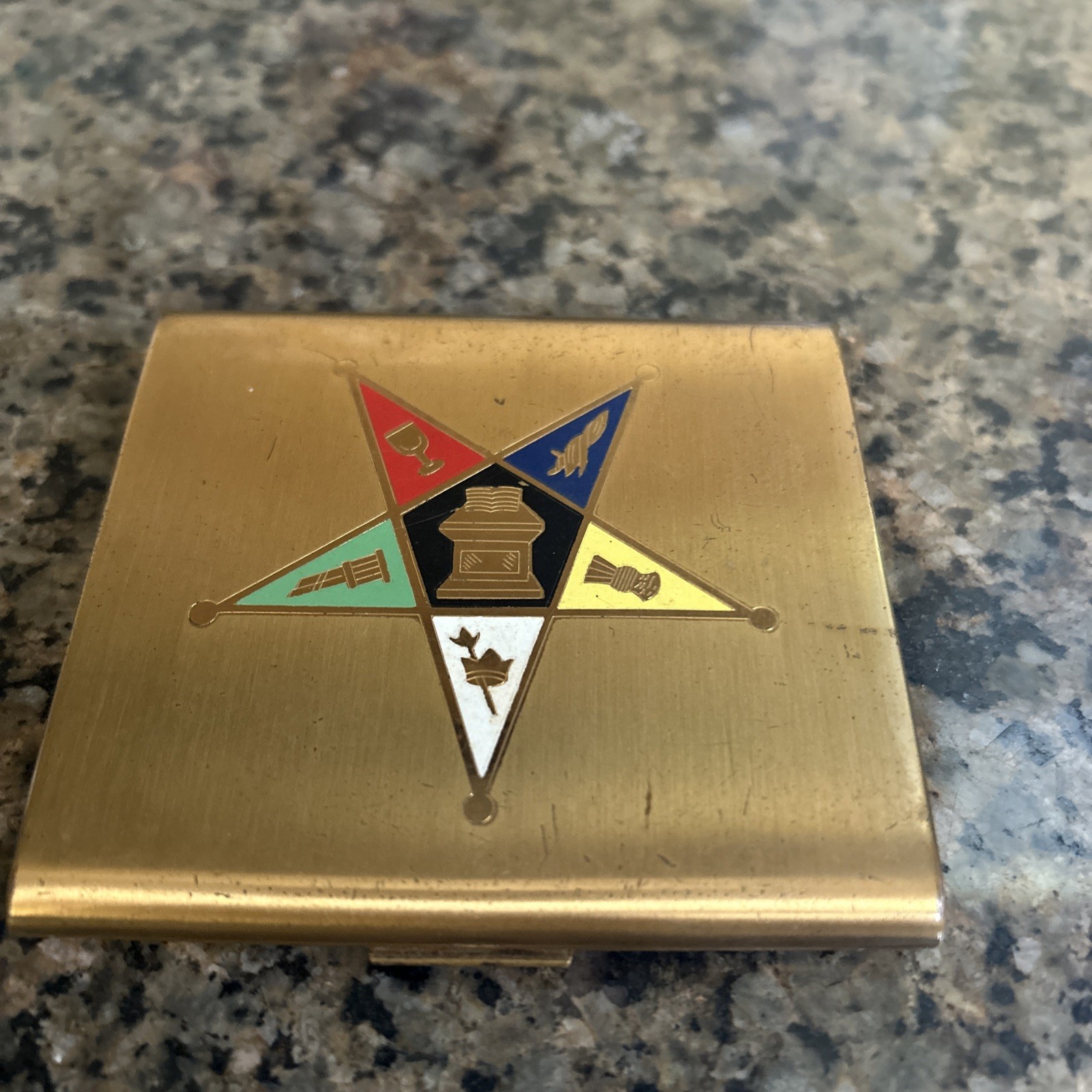 VTG Mid-Century Order Of Eastern Star  cosmetic/cigarette case Masonic USA