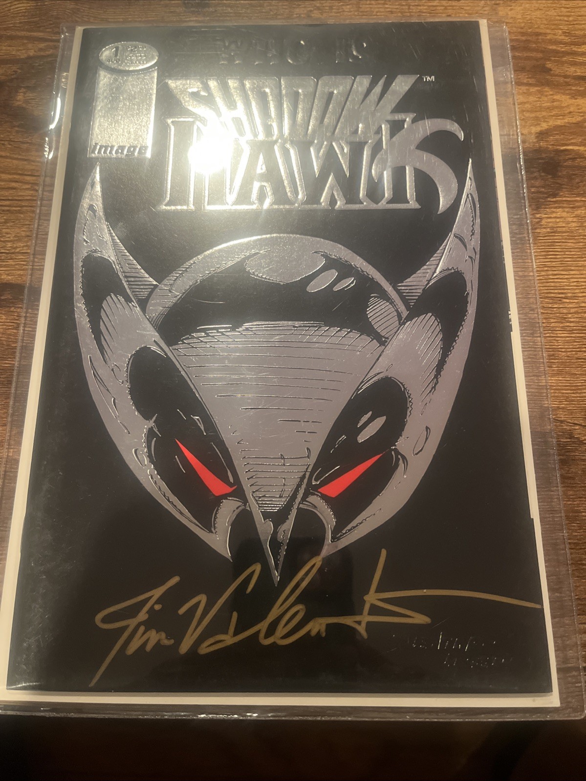 SHADOWHAWK 1 SIGNED JIM VALENTINO COA 727 OF 1000 no Certification