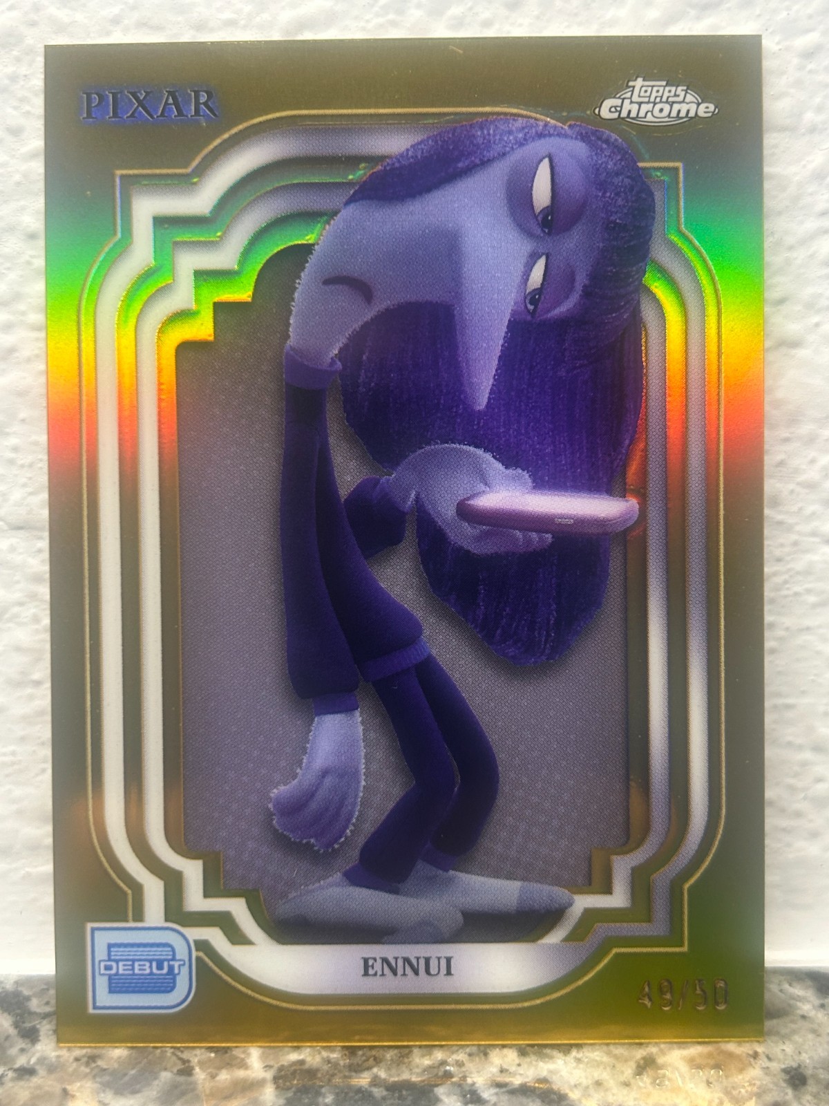 2024 Topps Chrome Disney Ennui GOLD REFRACTOR /50 SP #198