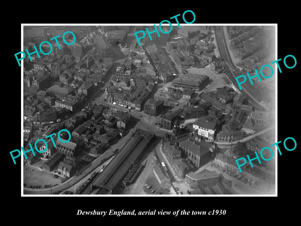 Dewsbury England Aerial View Of The Town c1930 Old Large Historic Photo