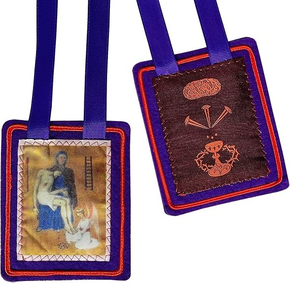Scapulars Catholic,Purple Scapular of Benediction and Protection, Scapular of... Scapulars Catholic,Purple Scapular of Benediction and Protection, Scapular of...