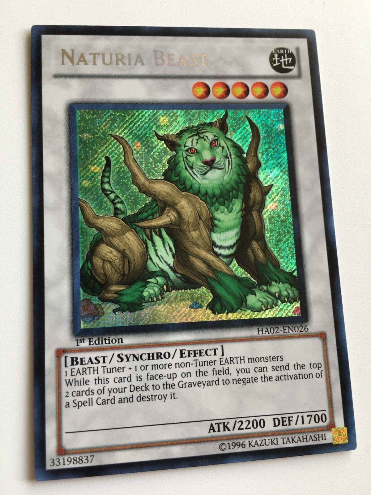 HA02-EN026 Naturia Beast Secret Rare 1st Edition NM