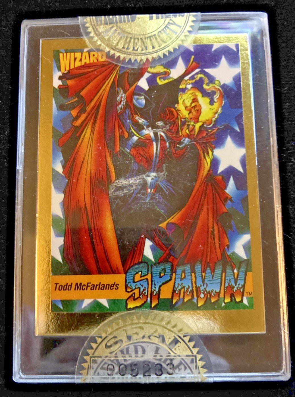 1992 Wizard Todd McFarlane SPAWN Gold Card RC 1st Appearance