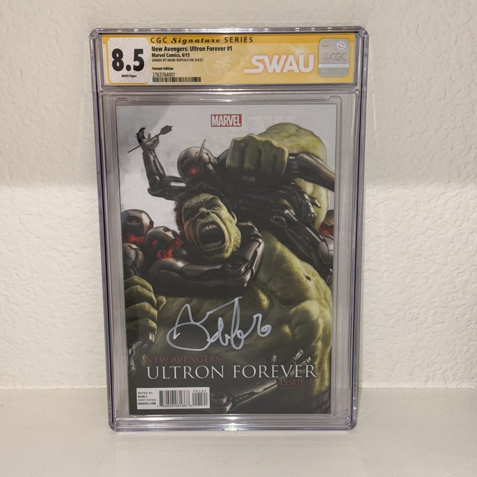MARK RUFFALO SIGNED Marvel New Avengers Ultron Forever #1 Variant CGC 8.5