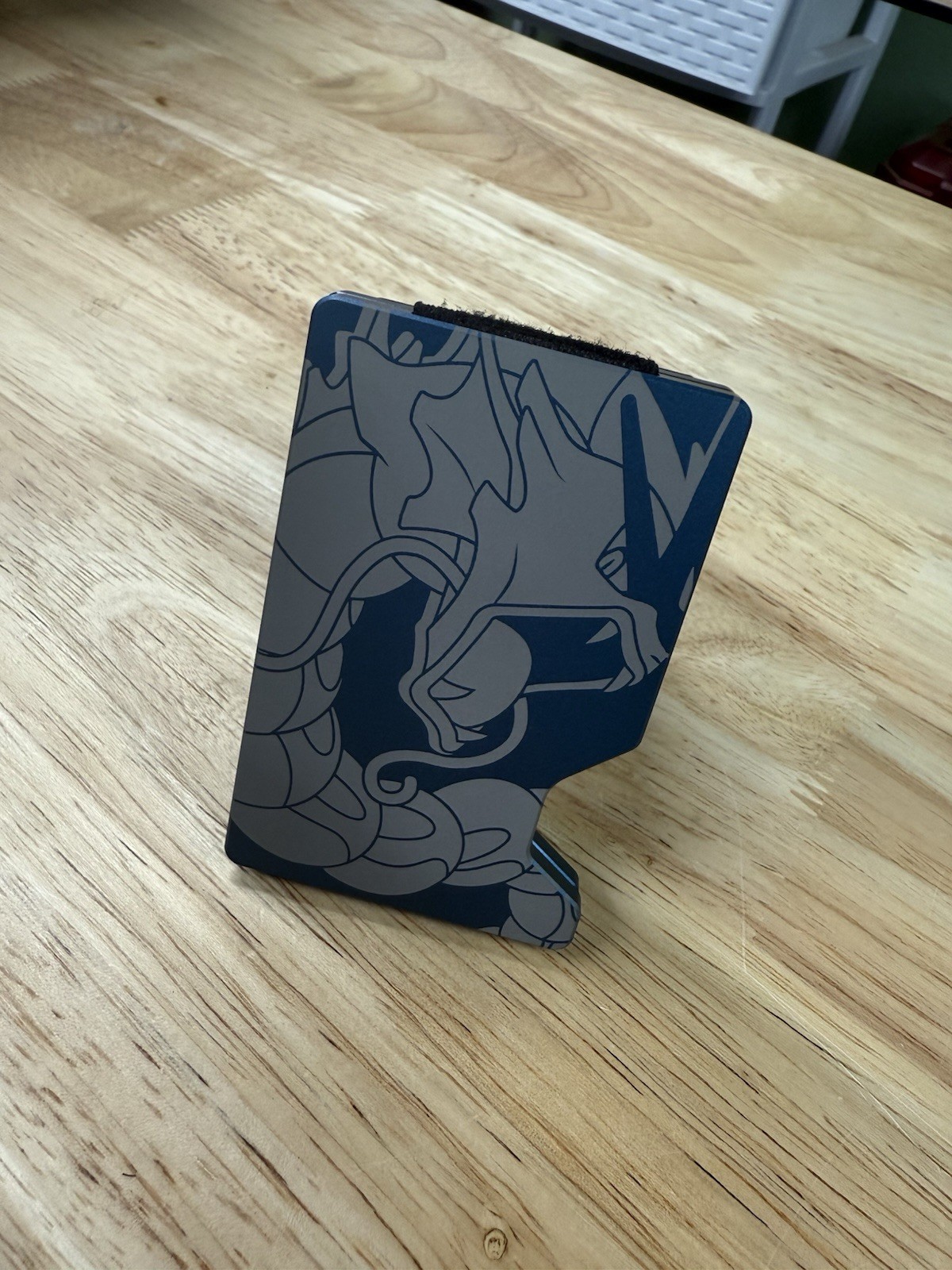 Pokemon  Gyarados - Slim laser etched Wallet RFID Blocking, Minimalist Metal