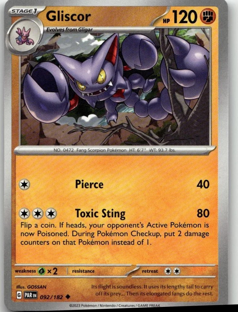 Pokémon SV04: Paradox Rift - Gliscor #092/182