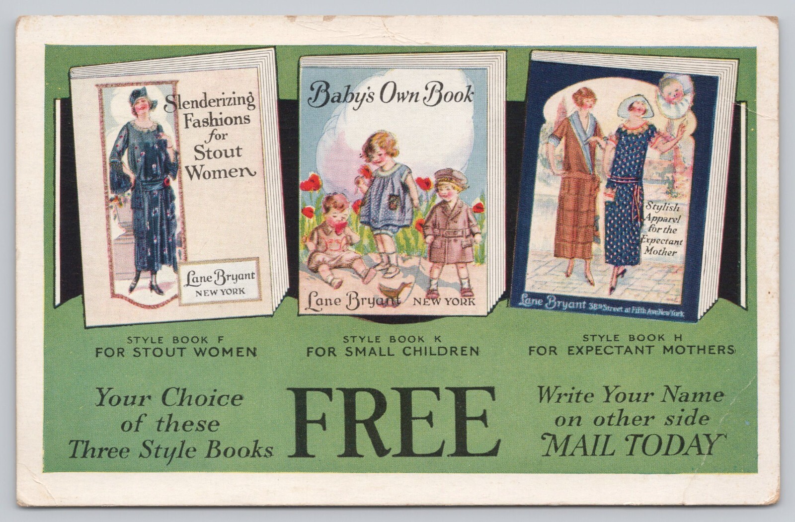 Lane Bryant Style Books Order Form Advertisement Postcard