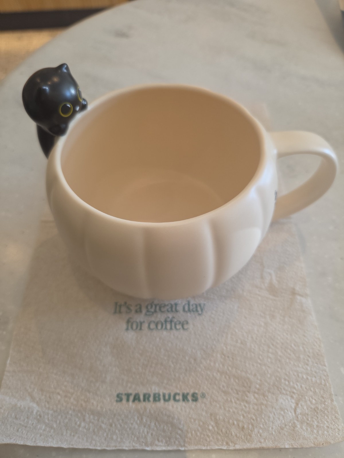 FRESH & NEW Starbucks Authentic Halloween Mug Black Cat 2026 Limited Edition.