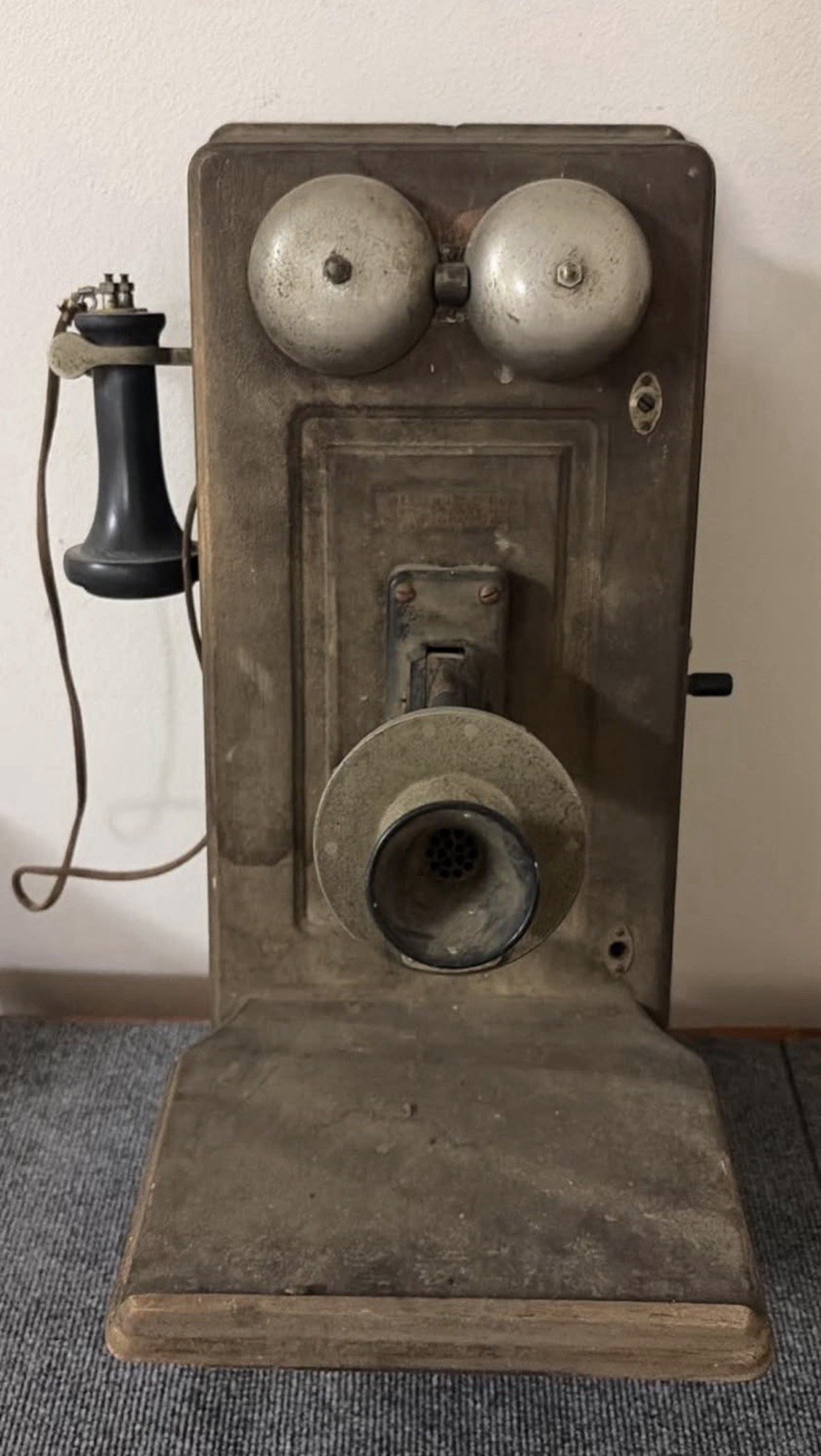 Antique Western Electric Wall Telephone – Early 1900s – Original Bells
