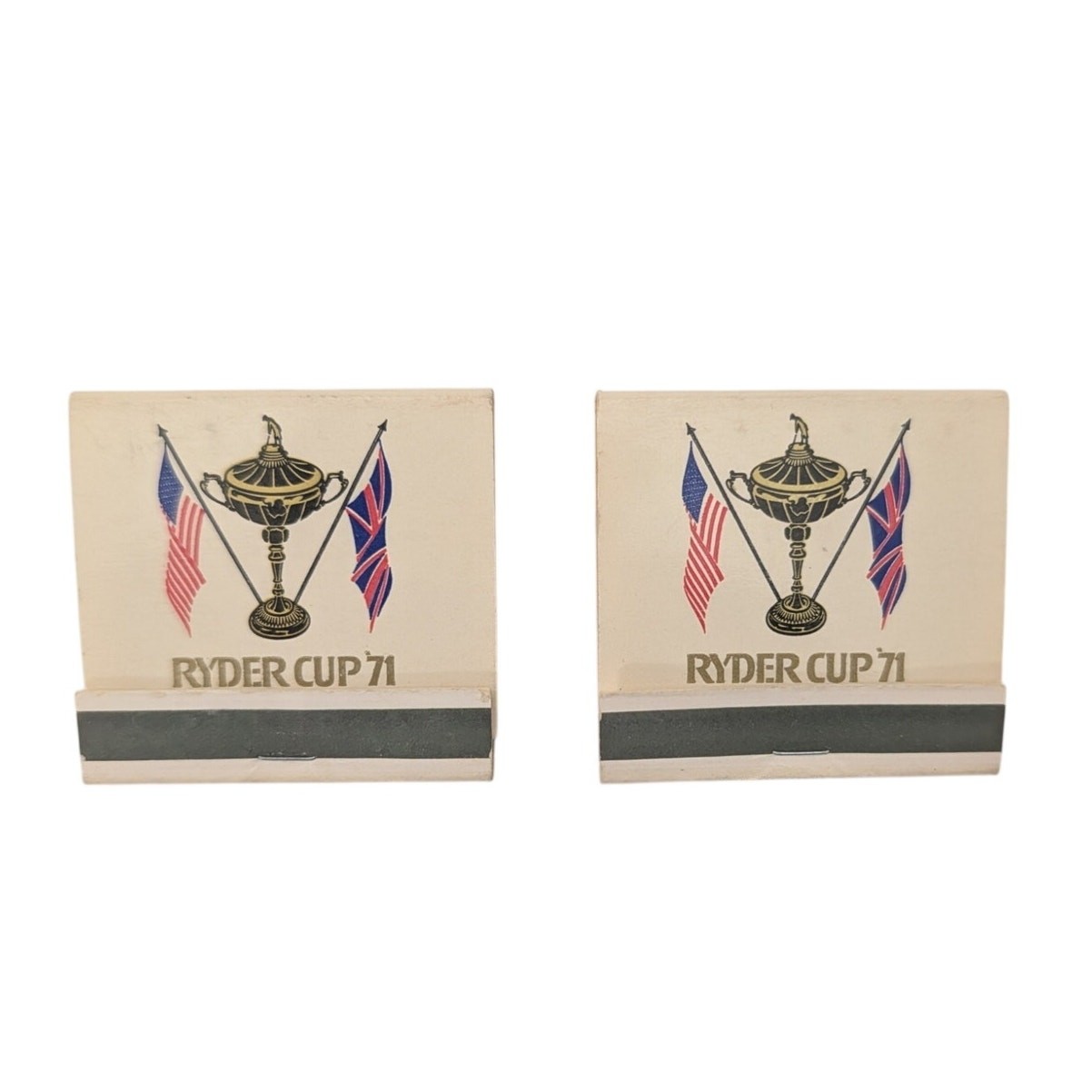 Universal Match Vtg 1971 Golf Ryder Cup \'71 St. Louis 2 Matchbooks Unstruck RARE