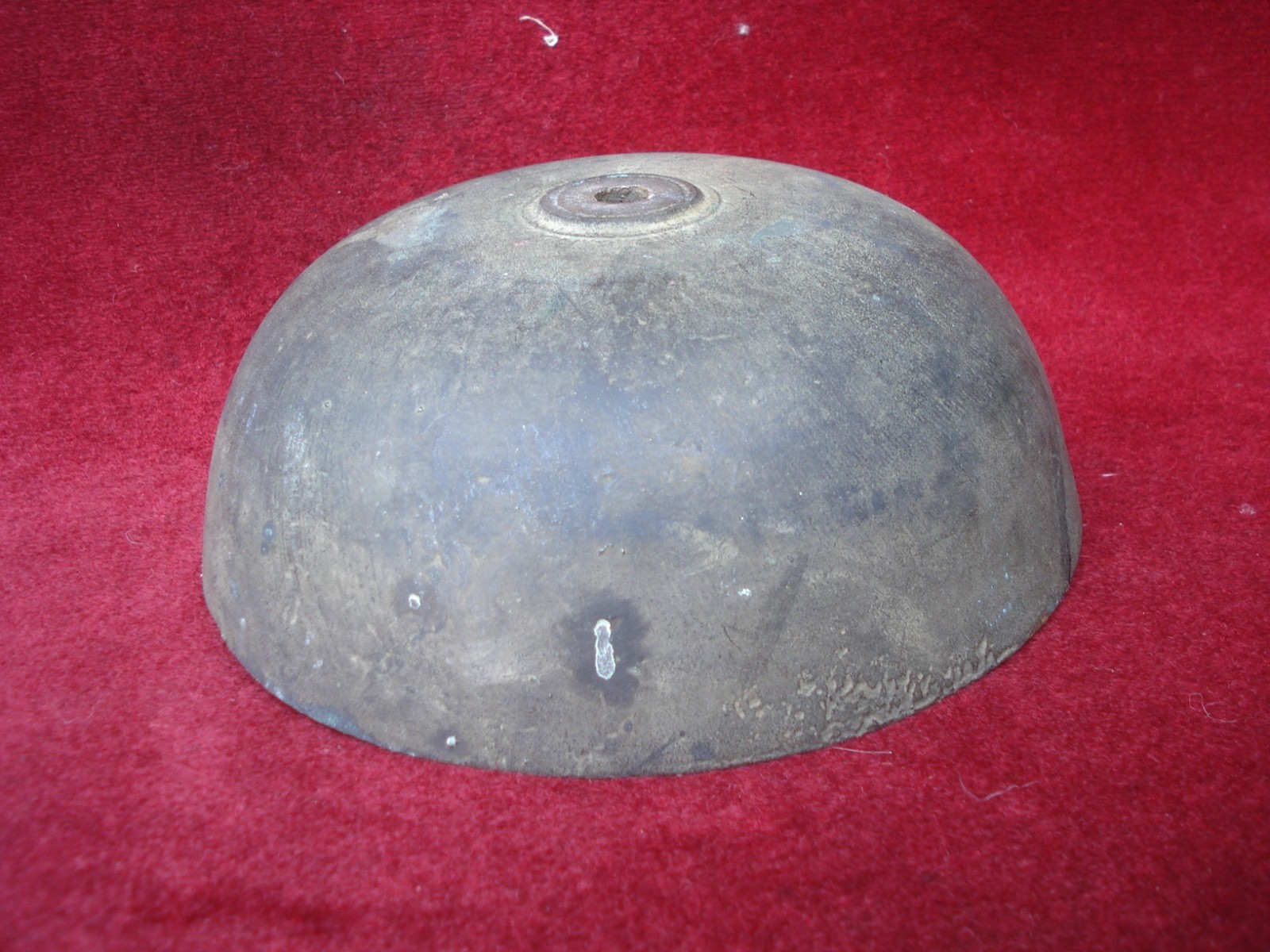 GIANT ANTIQUE 8 3/8 IN DIAMETER  CAST BRONZE LARGE LANTERN OR CHAMBER CLOCK BELL
